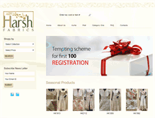 Tablet Screenshot of harshfabrics.com